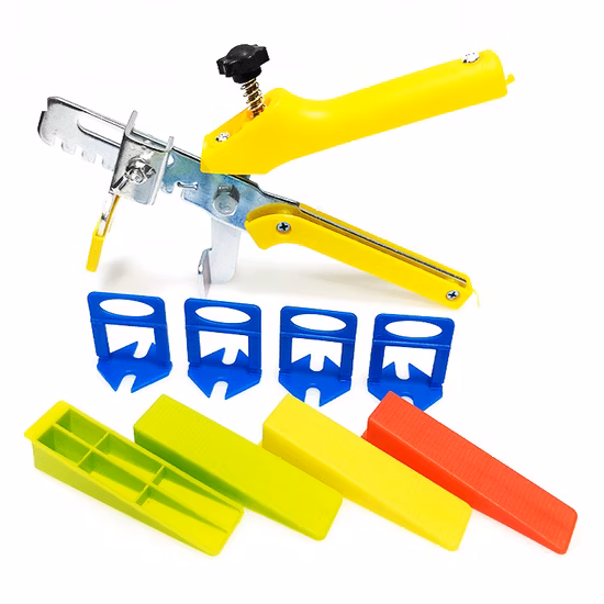 Sistema de nivelación de espaciadores de azulejos de plástico de fábrica, Clips y cuñas, sistemas de espaciadores niveladores espaciadores de nivelación de azulejos