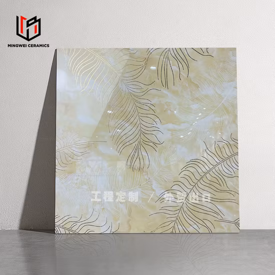 Fabricante competitivo de 60x120 cm, azulejo de porcelana de gres de mármol con brillo suave y ligero